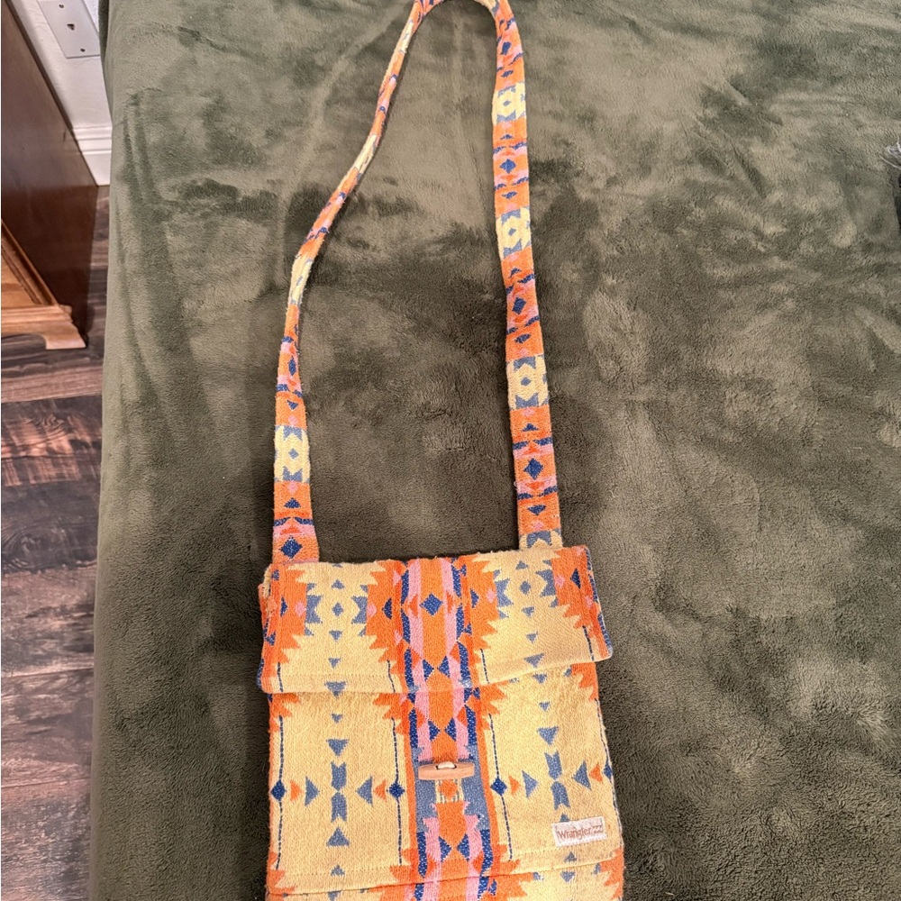 Wrangler Yellow and Orange Patterned Crossbody Bag